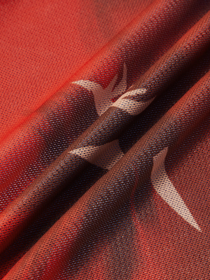 Semi-Sheer Floral Backless Split Dress