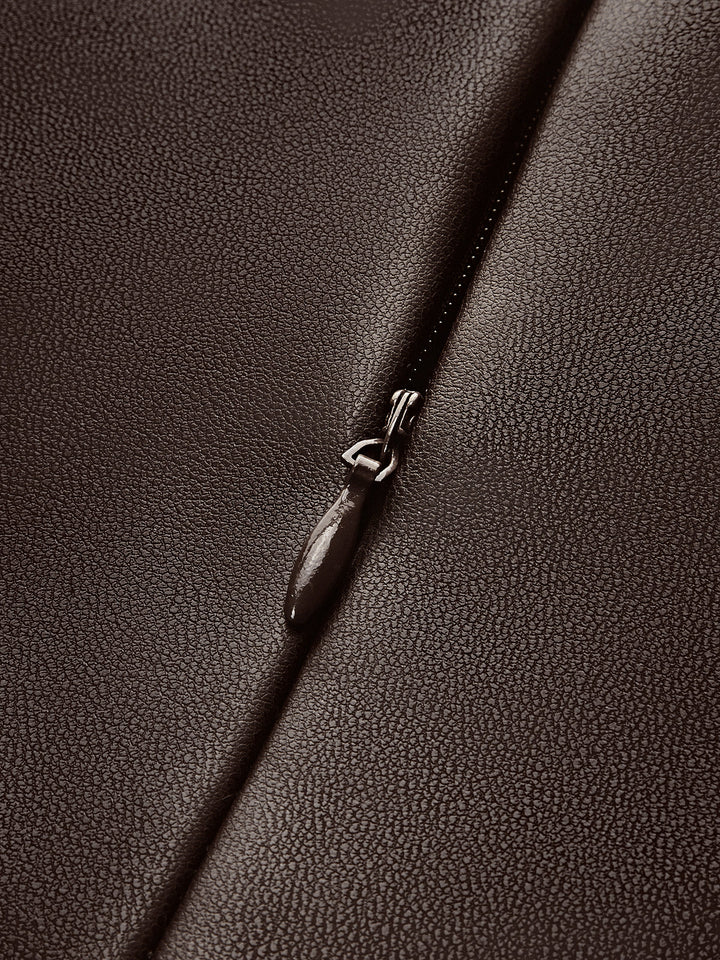 Faux Leather Skinny Strappy Dress