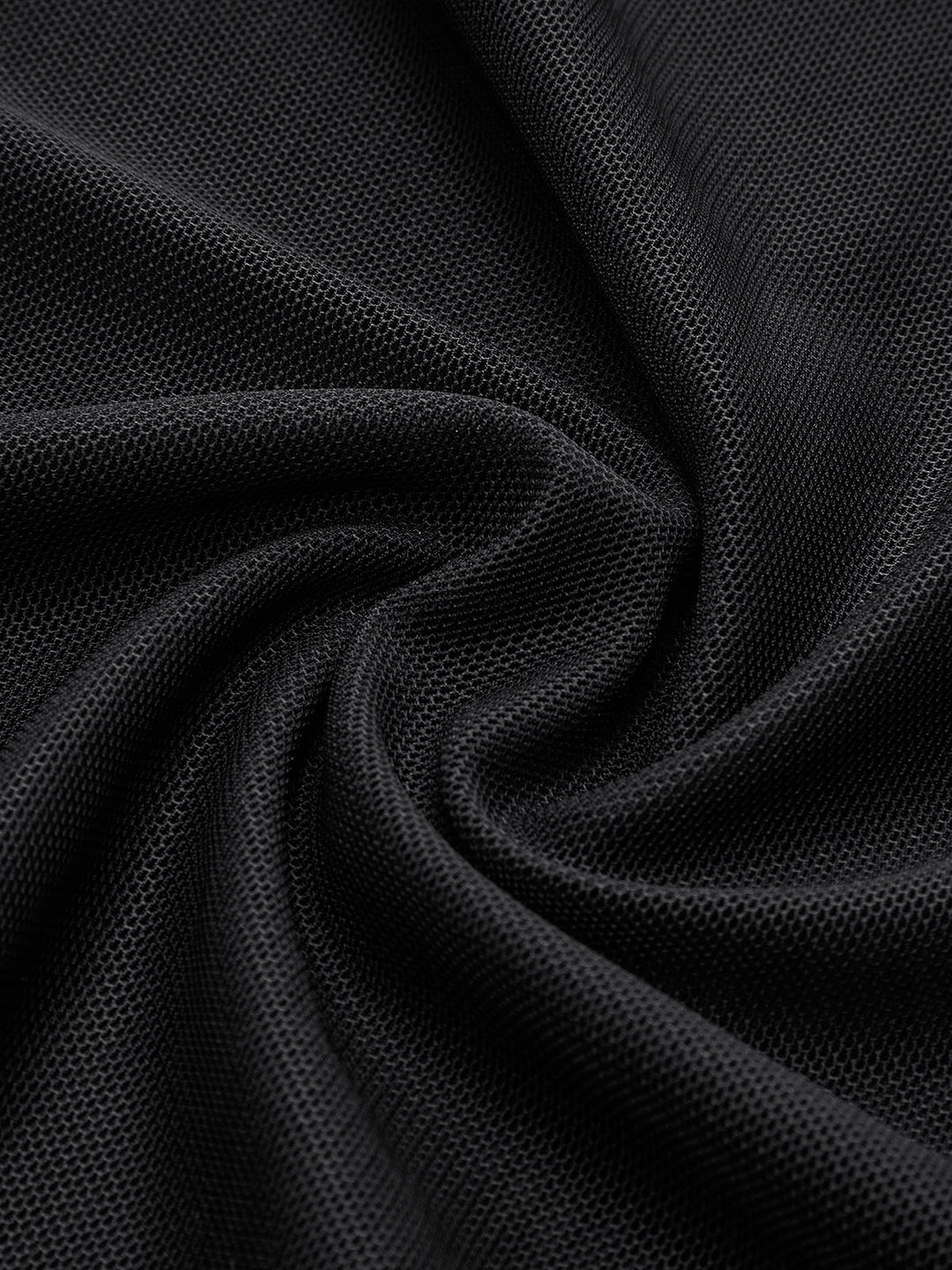 Mock Neck Printed Mesh Dress