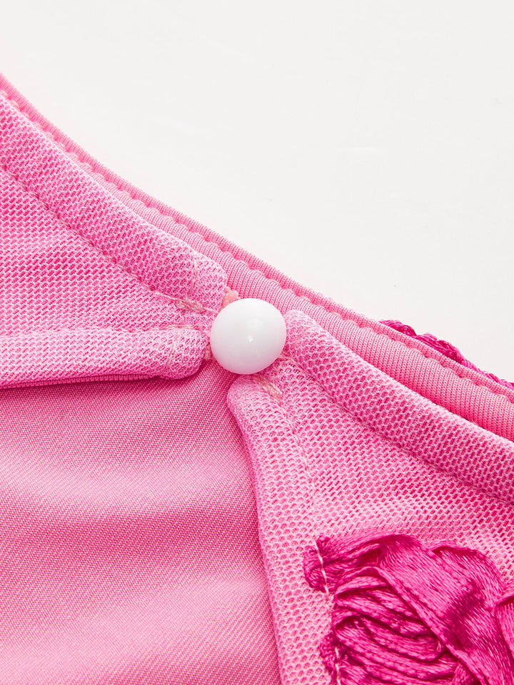 Romance Floral Backless Mesh Dress