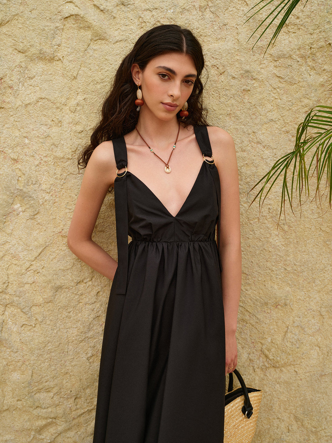 Backless Strappy A-Line Dress