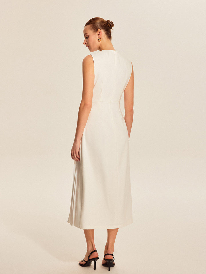 Sleeveless Pleated Dress