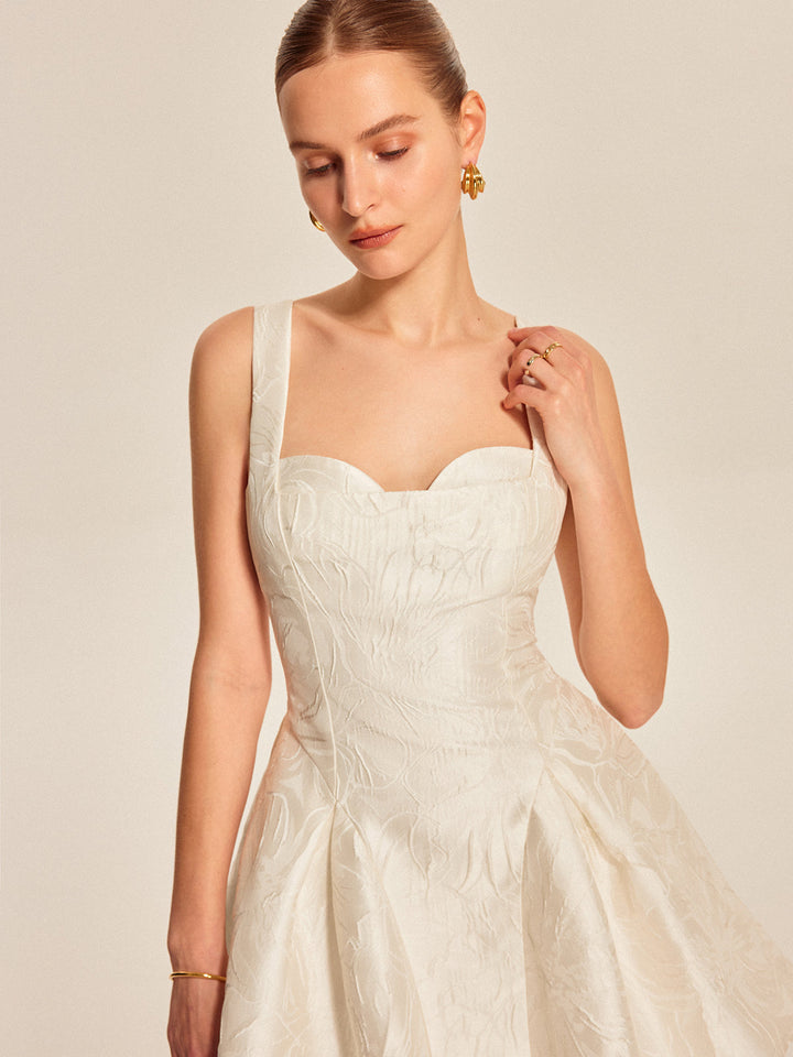 Sweetheart Neckline Flared Dress