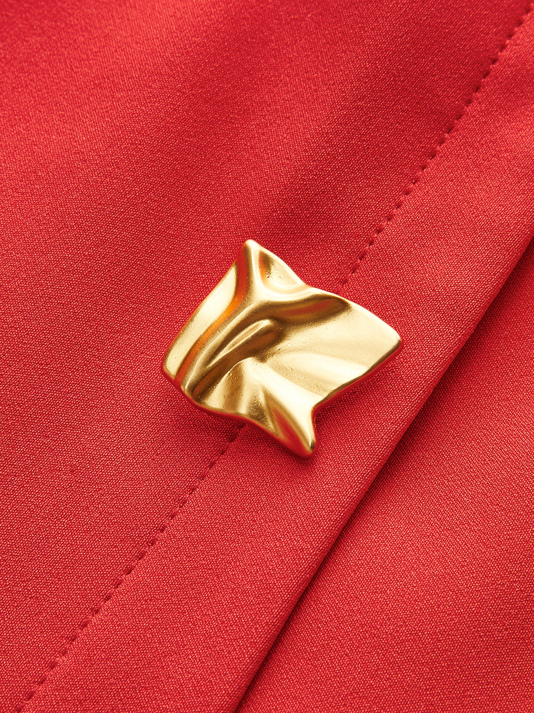 Metal-Button Pleated Tank Dress