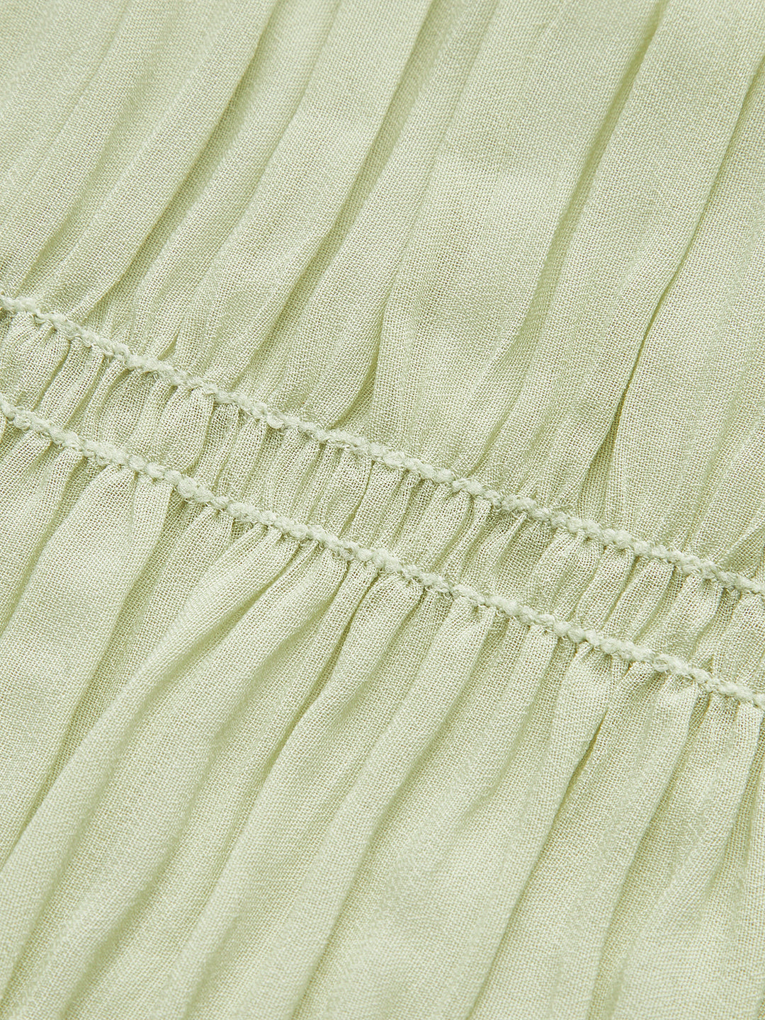 Semi-Sheer Strappy Pleated Dress