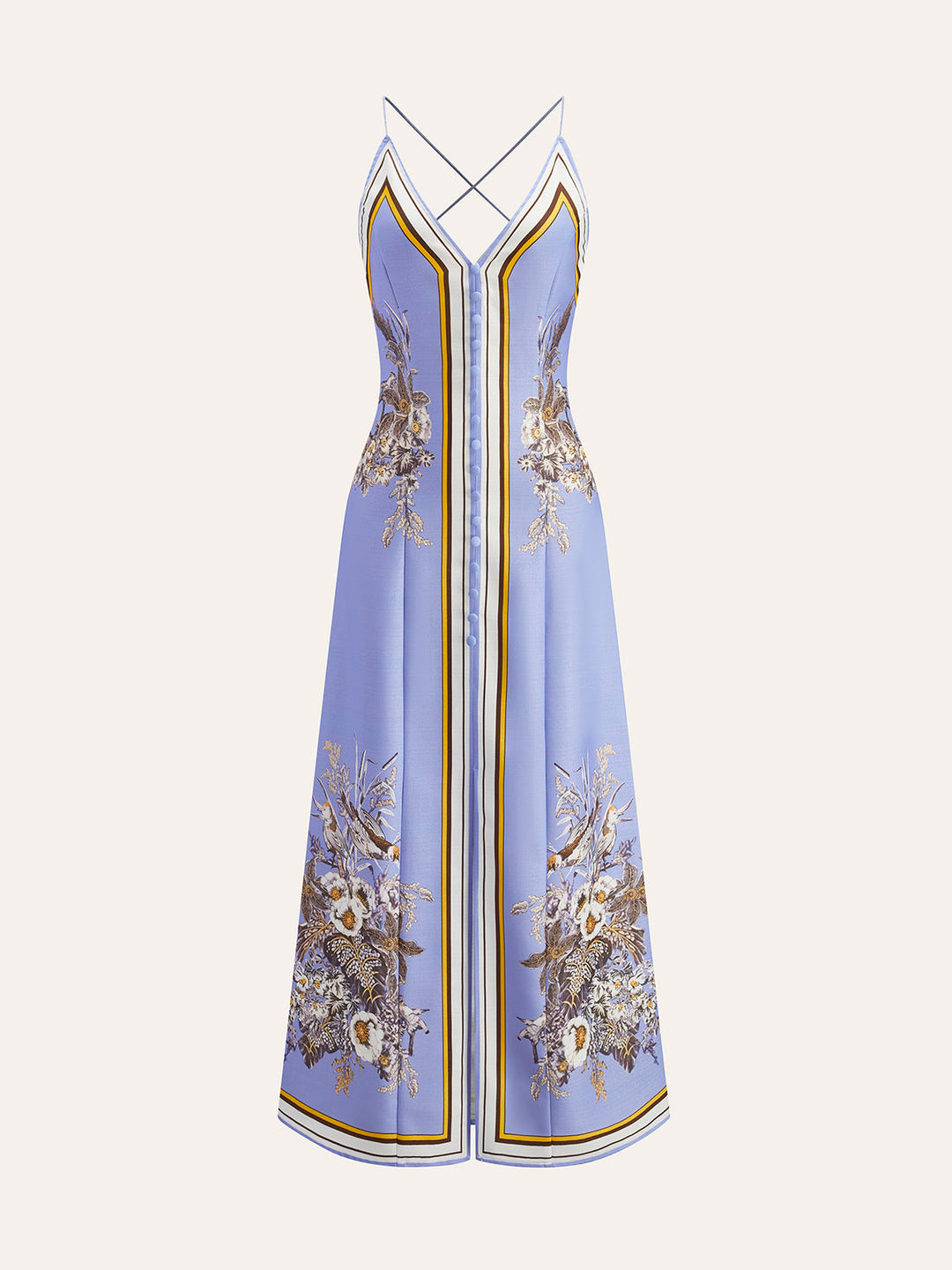 Casual Floral Printed Halter Long Dress