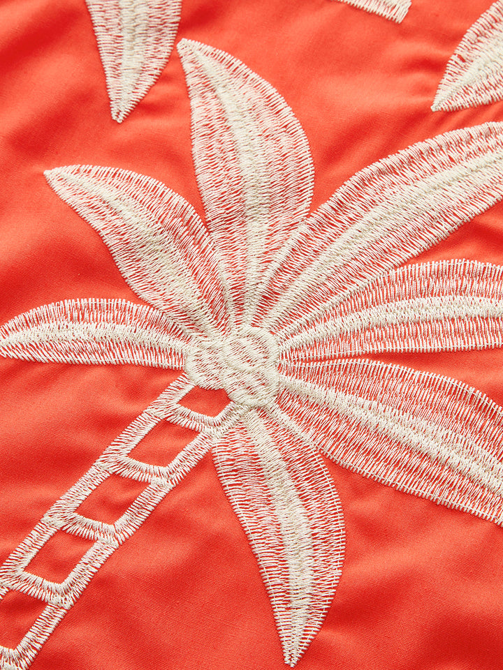 Embroidered Bow-Detail Cami Dress