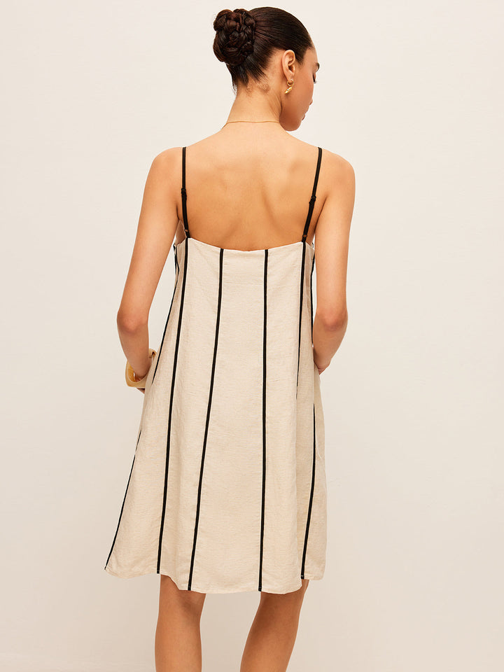 Cotton & Linen Striped Dress