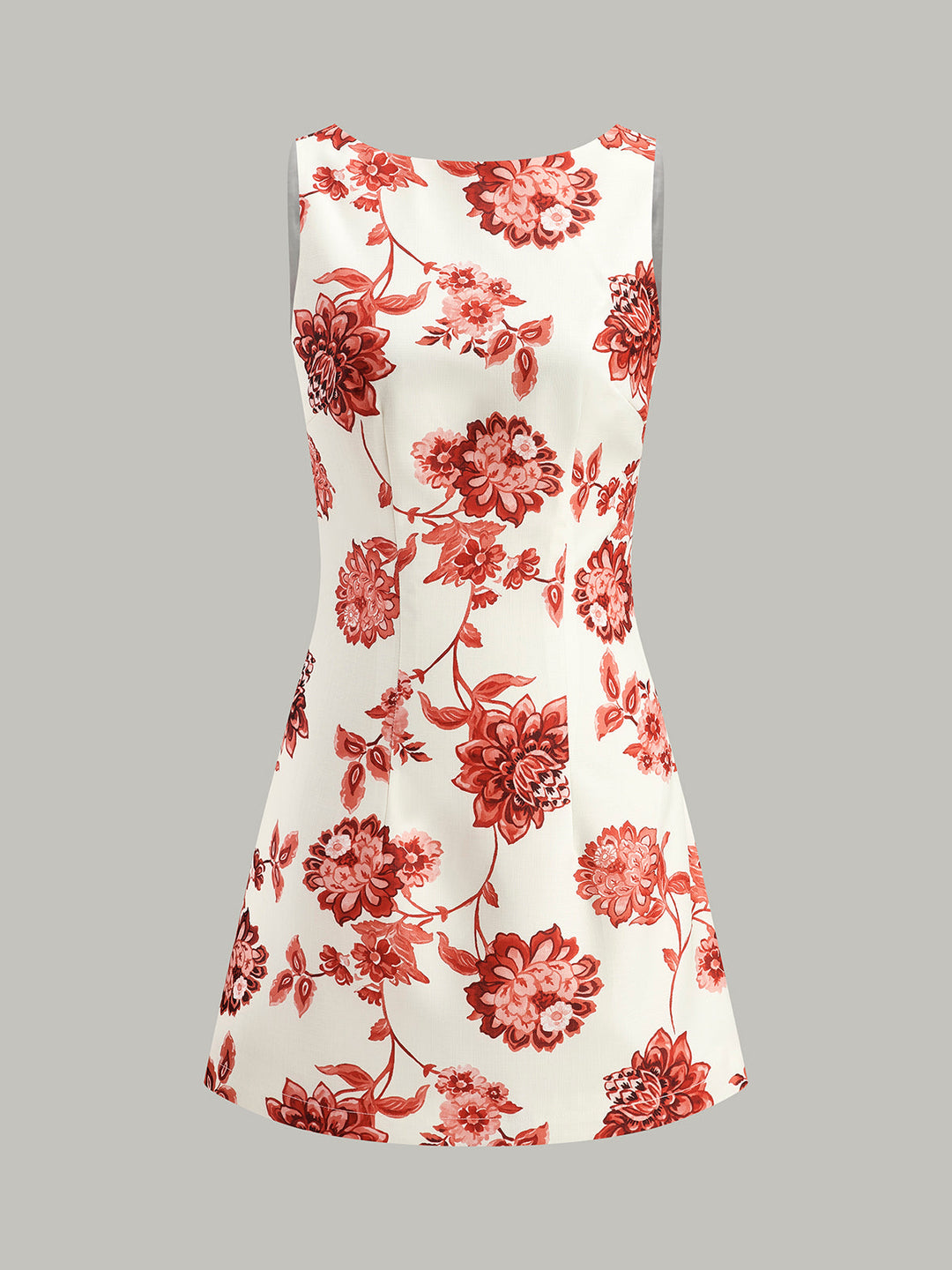 Floral Backless A-Line Dress
