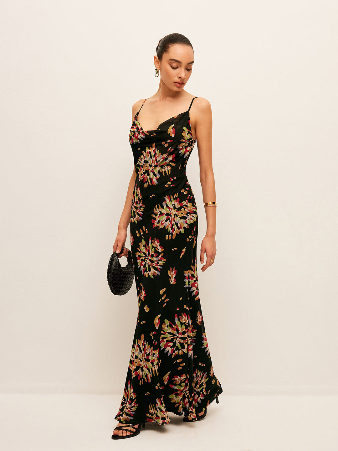 Semi-Sheer Boho Tied Back Chiffon Cami Dress