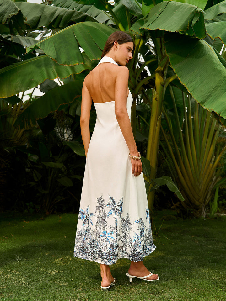 Boho Tie-Front Backless Dress