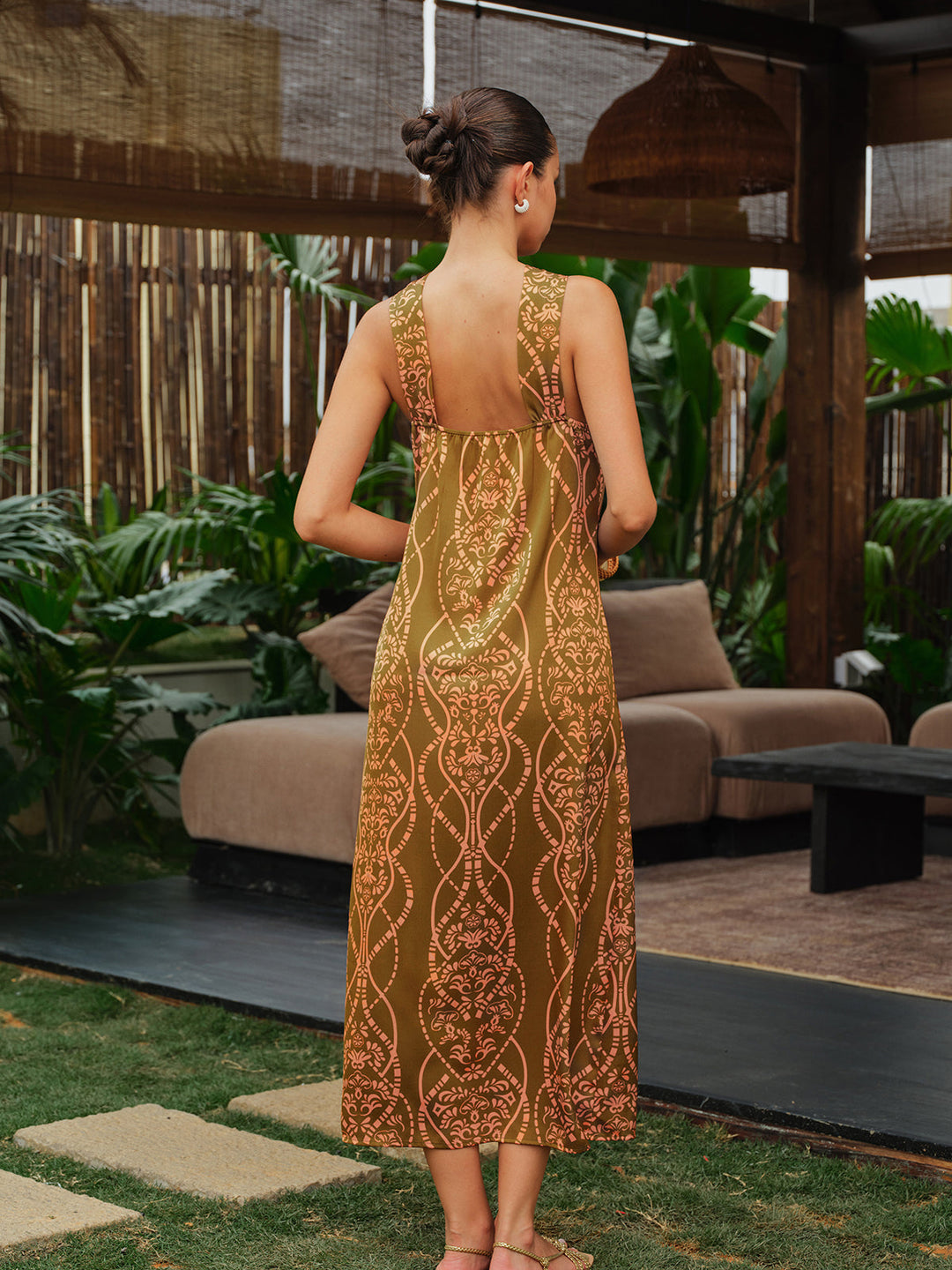 Satin Halter Neck Dress