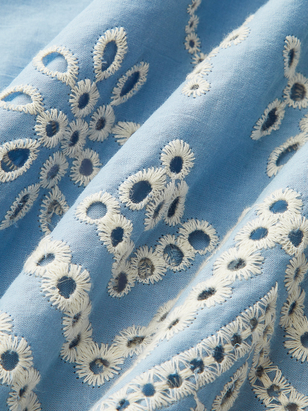 Semi-Sheer Embroidered Eyelet Cami Dress