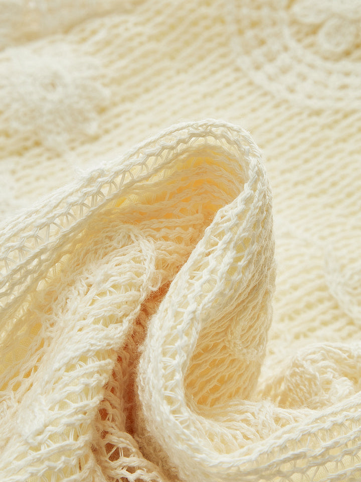 Crochet Belted Midi Dress