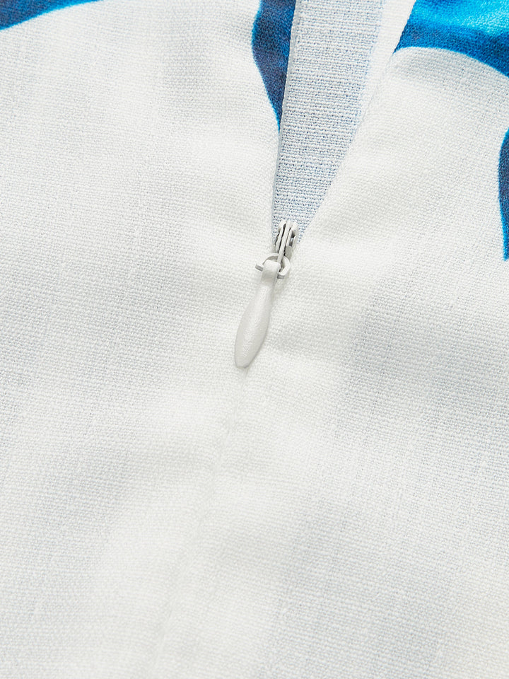 Strapless Floral Print Maxi Dress