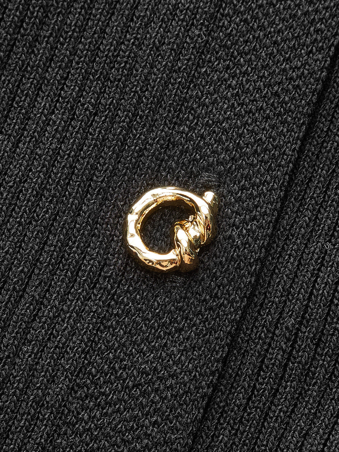 Ribbed Knit Button-Down Midi Dress