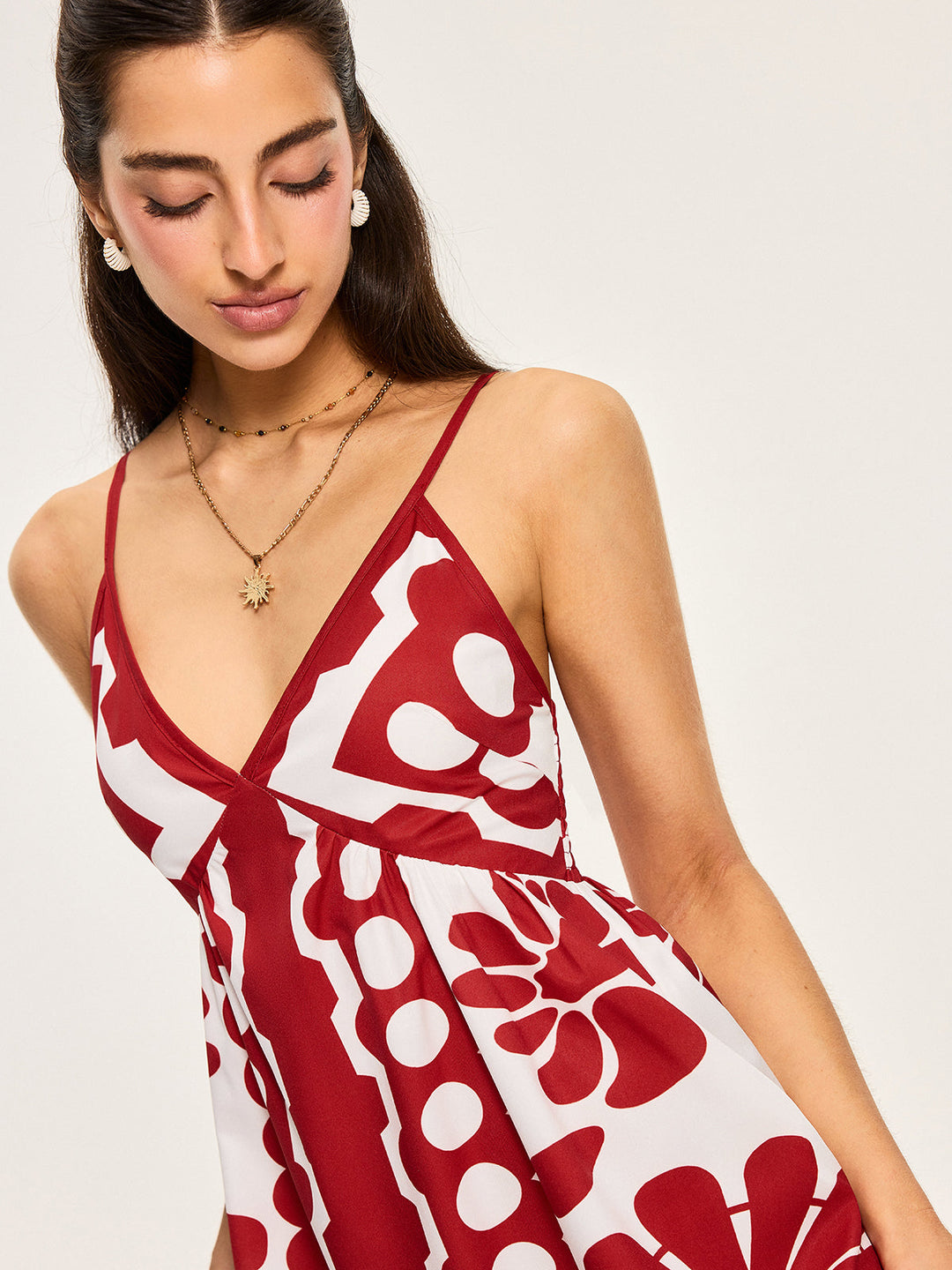 Floral Print Spaghetti Strap Dress