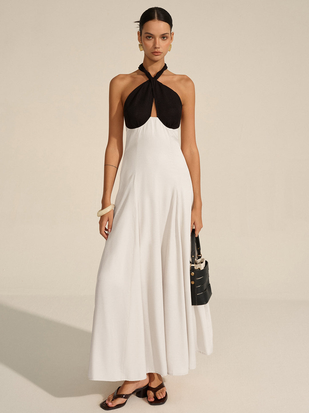 Halter Neck Cut-Out Maxi Dress