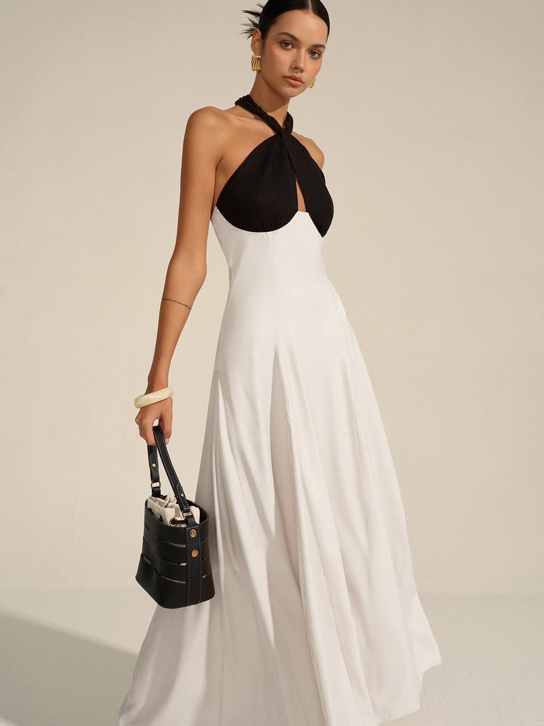 Halter Neck Cut-Out Maxi Dress