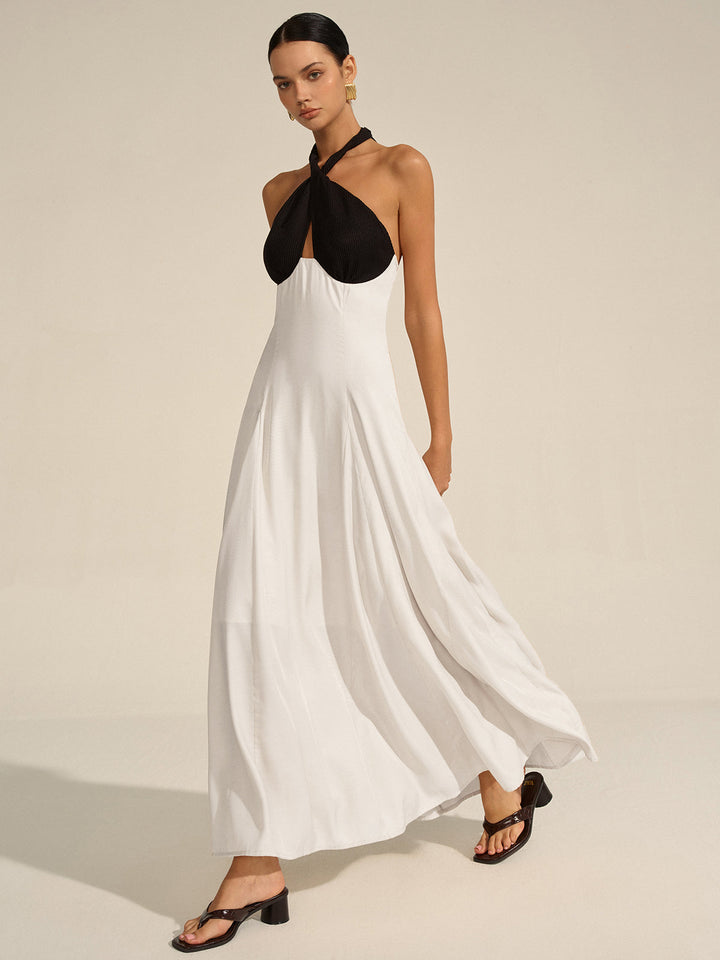Halter Neck Cut-Out Maxi Dress