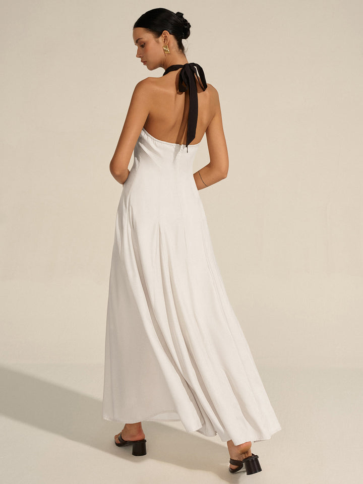 Halter Neck Cut-Out Maxi Dress