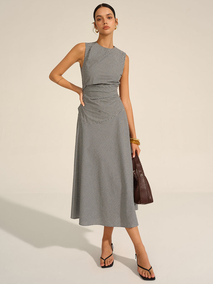 Gingham Midi Dress