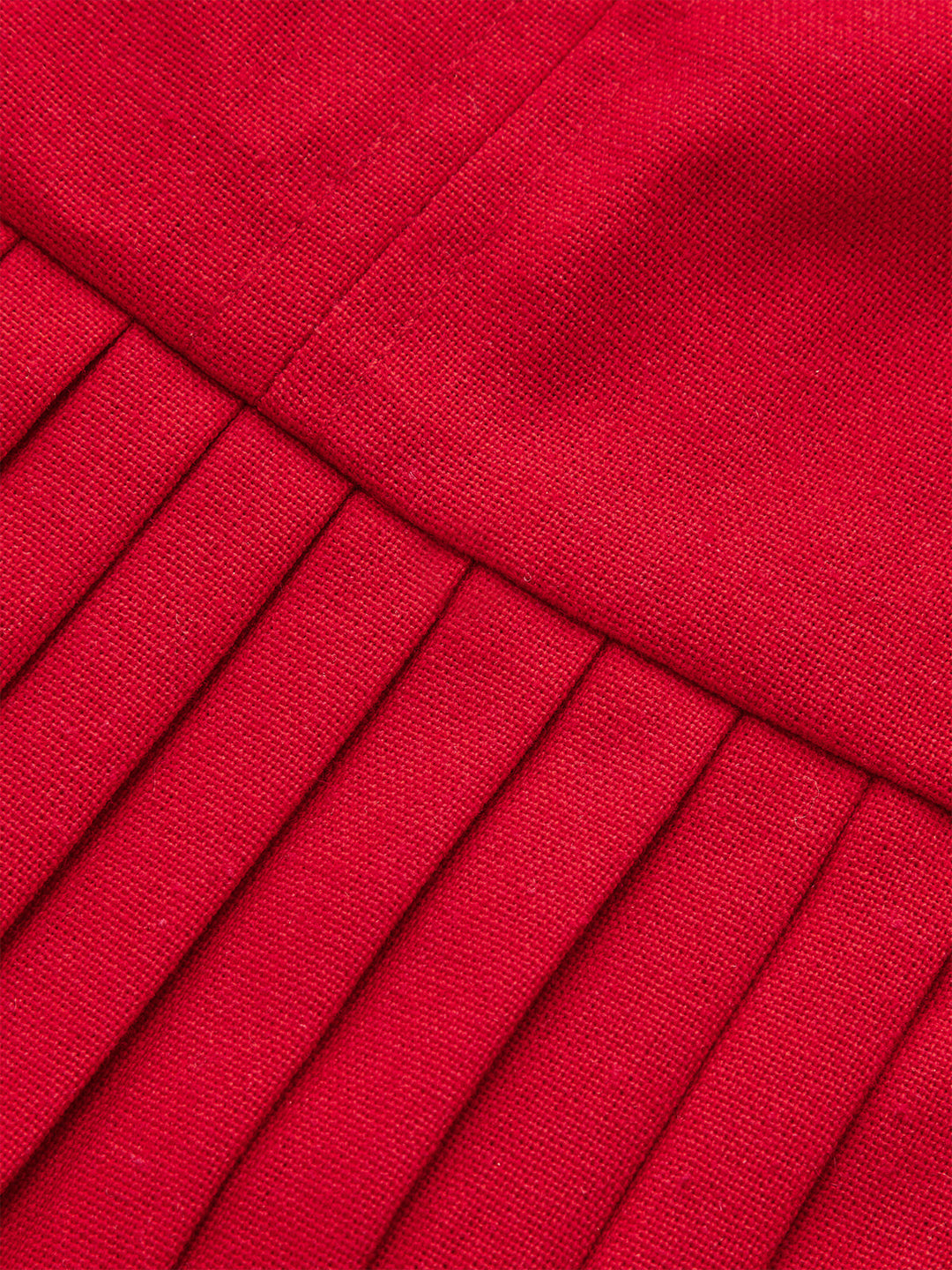 Shirt-Collar Pleated Dress with Belt