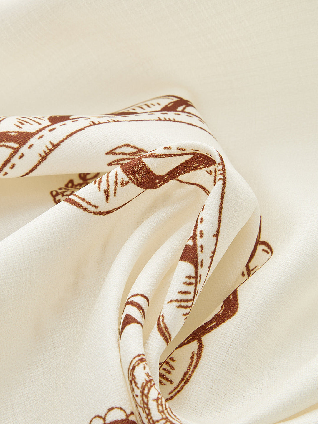 Printed Shirt Dress with Rope Tie Belt