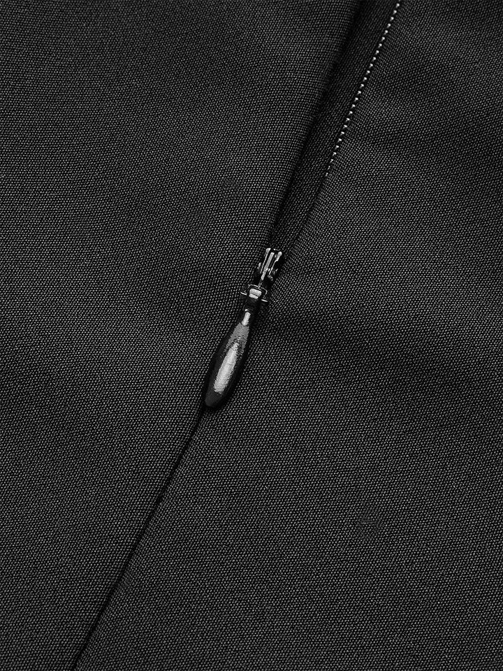 Metal Button Halter Dress