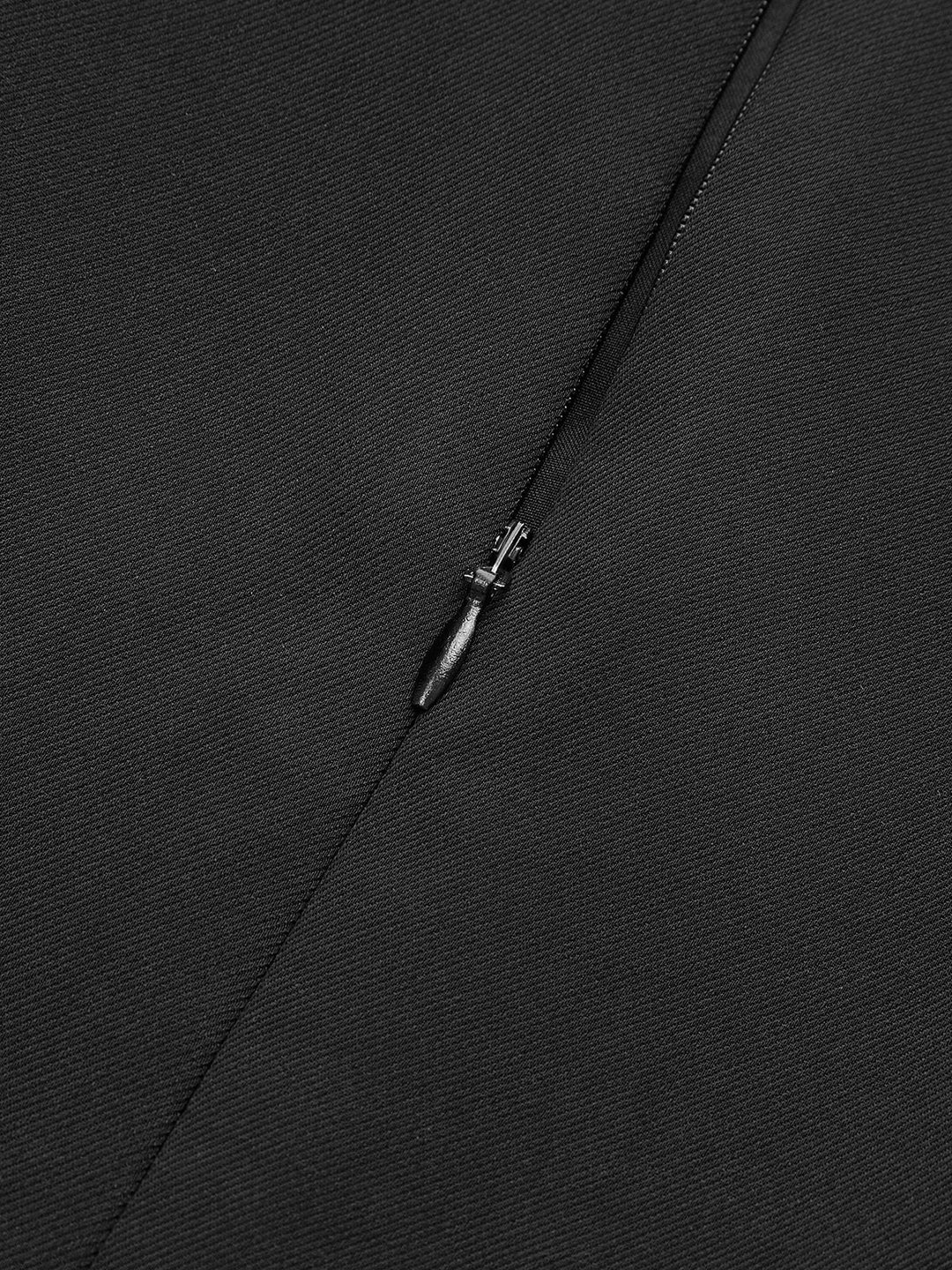 Mock Neck Mini Dress with Metal Buckle Detail