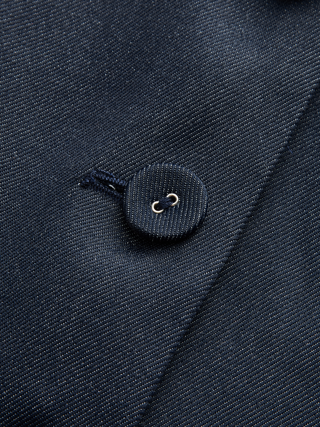 Denim V-Neck Ruched Midi Dress