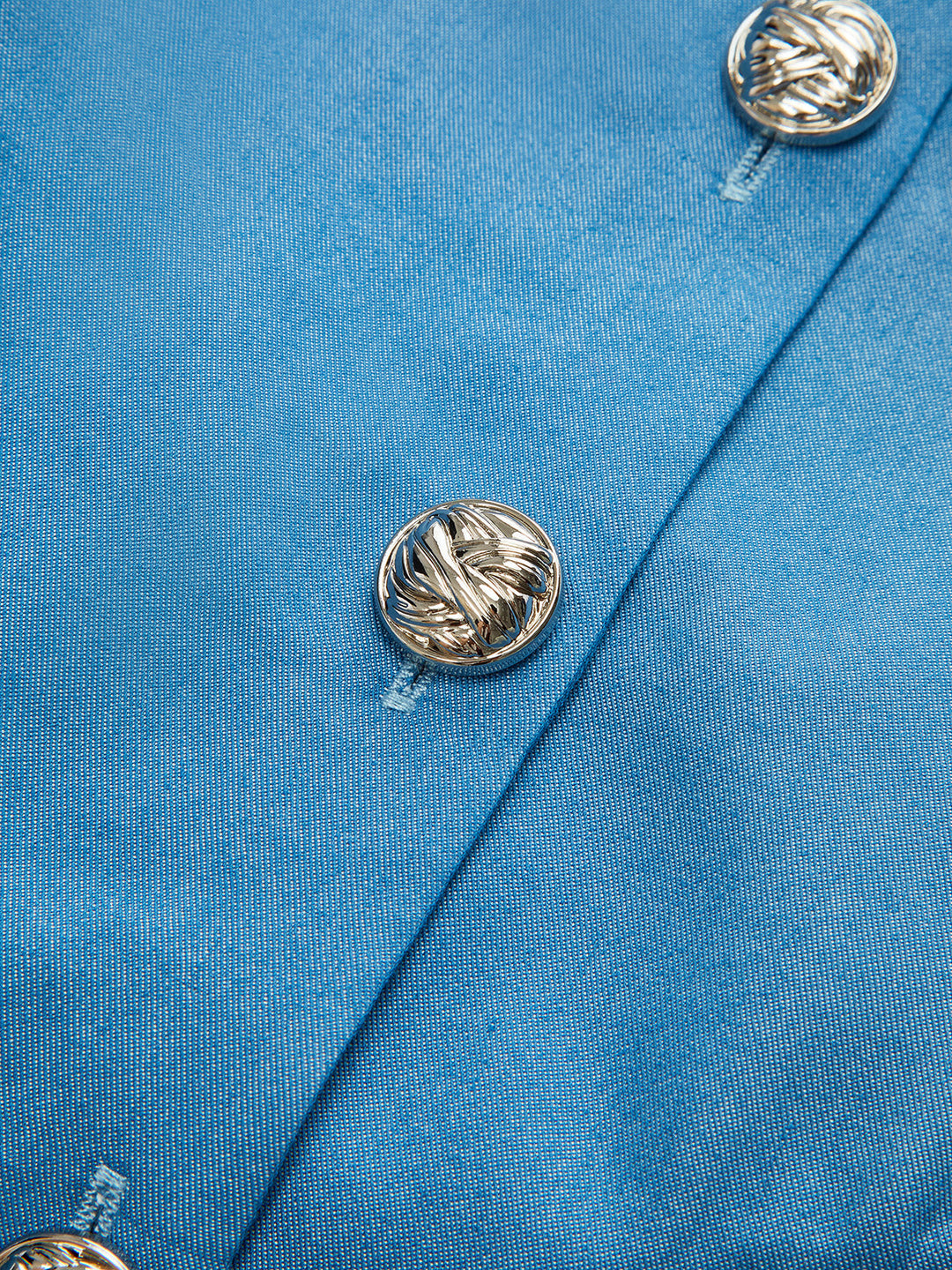 Contrast Panel Button Shirt Dress