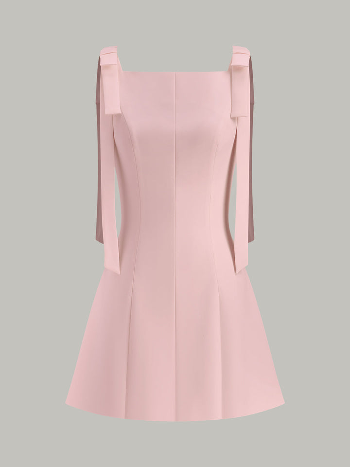 Bow-Strap Mini Dress