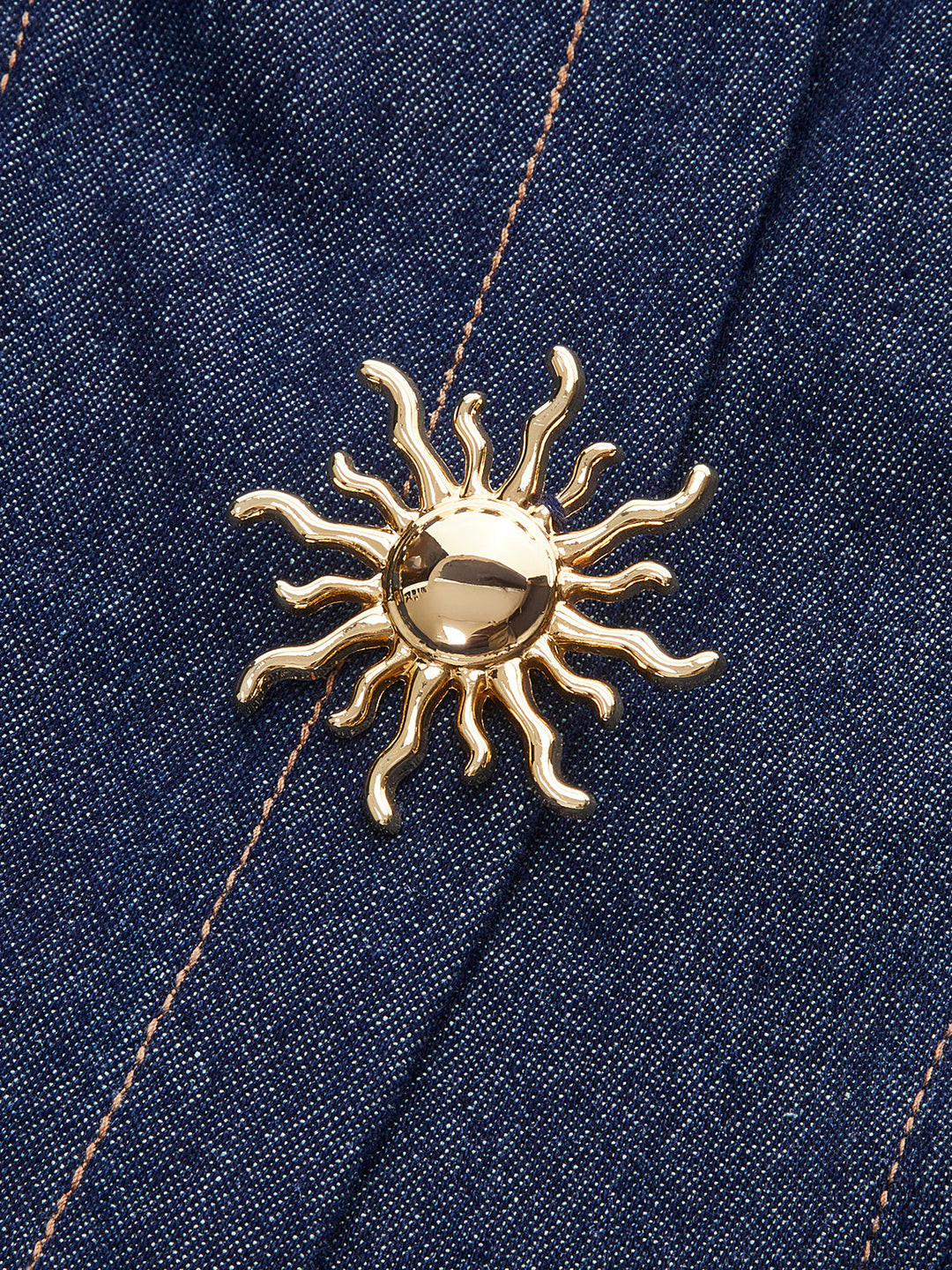 Denim Sleeveless Pleated Shirt Dress