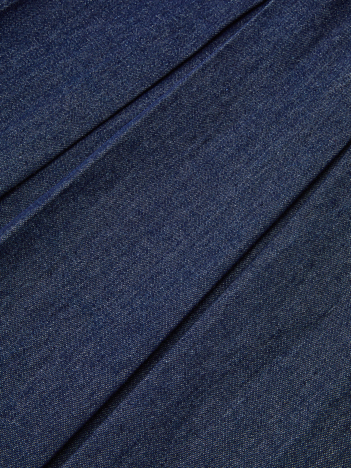 Denim Sleeveless Pleated Shirt Dress