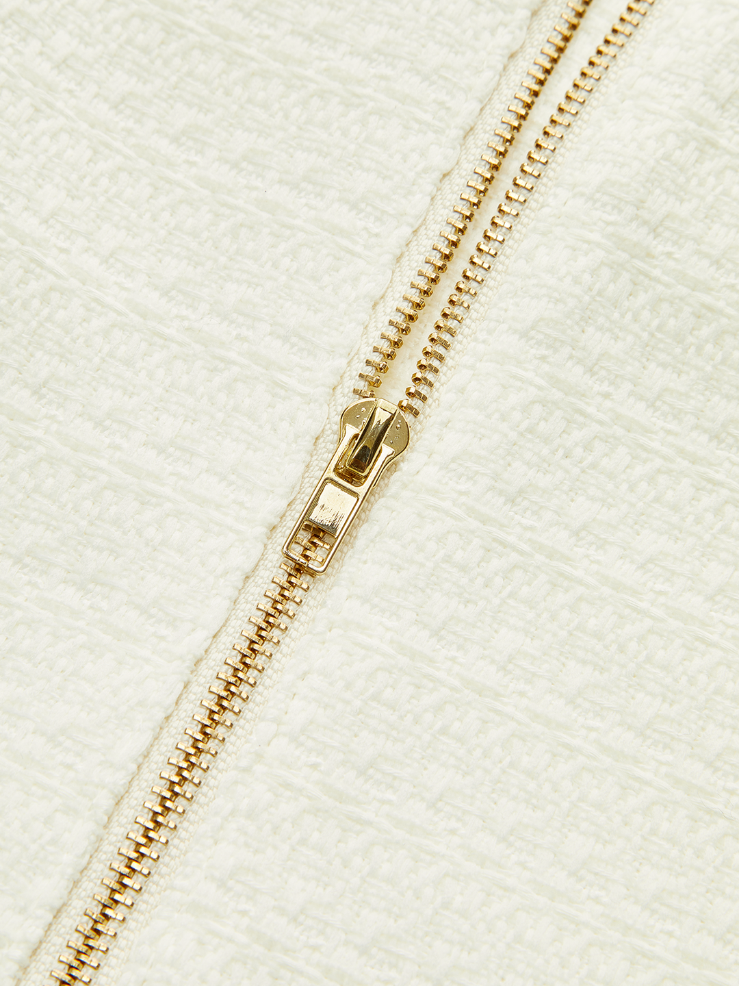 Textured Zipper Jumpsuit With Belt