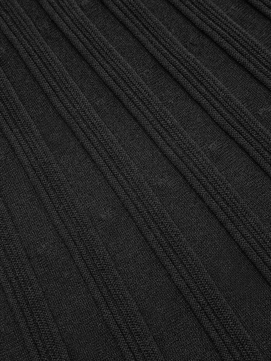 Mock Neck Flared Sweater Dress