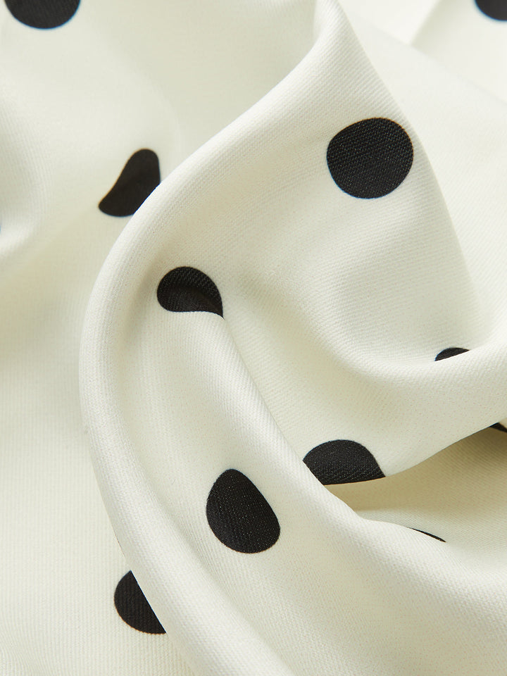 Polka Dot Square Neck Maxi Dress