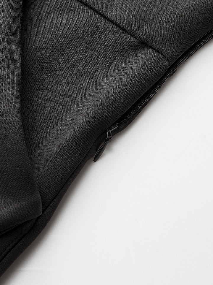 Cut-Out Contrast Collared Maxi Dress