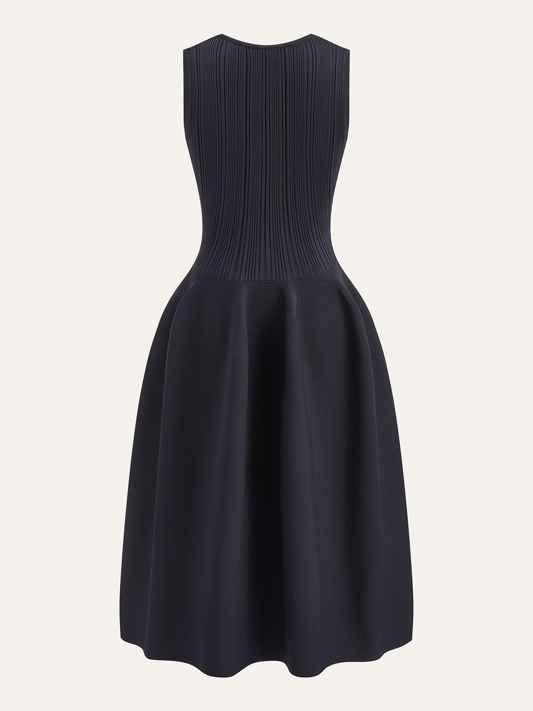 Ribbed Knit Flare Sweater Dress