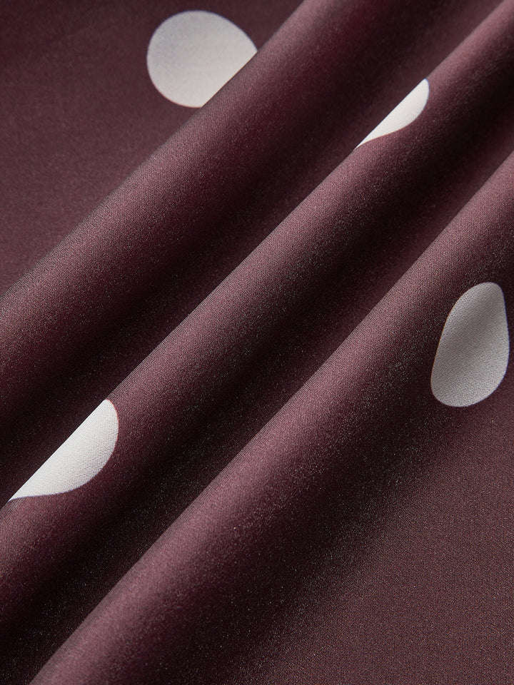 Polka Dot Sleeveless Chiffon Maxi Dress