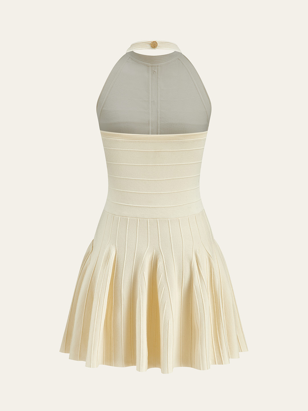 Halter Neck Backless Sweater Dress