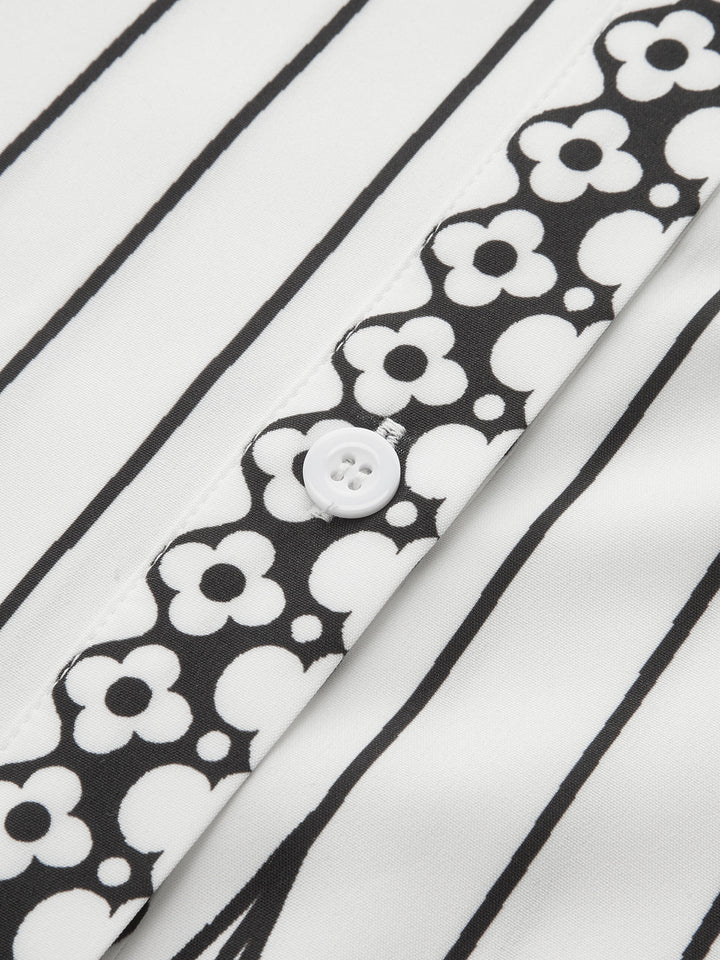 Boheme Stand Collar Split Dress