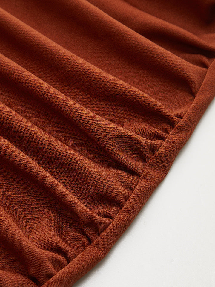 Ruched Long Sleeve Bodycon Dress