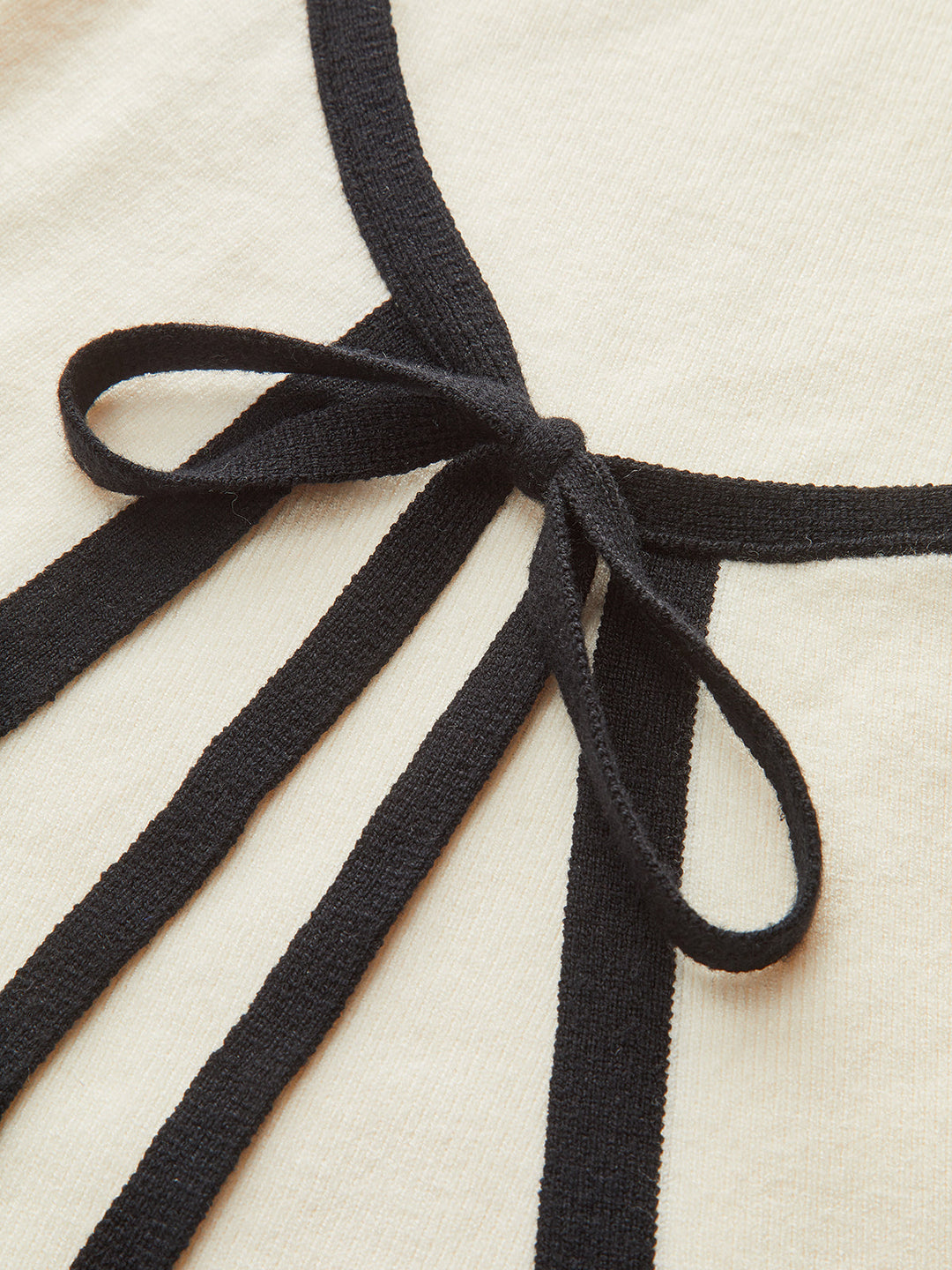 Contrast Trim Long Sleeve Sweater Dress