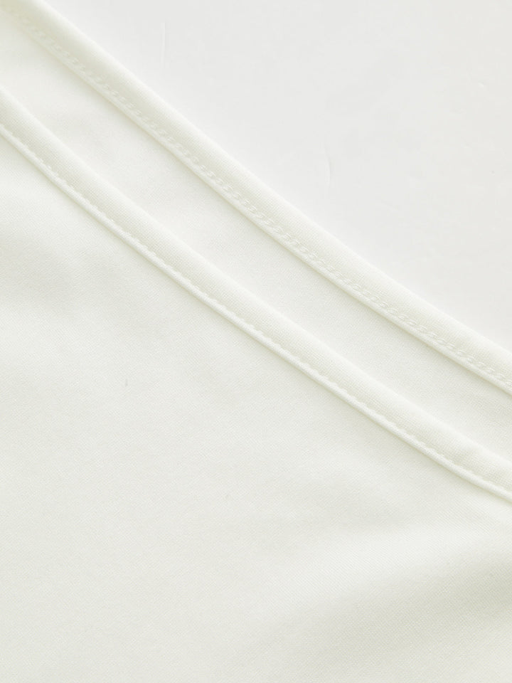 Asymmetrical Off Shoulder Solid Long Sleeve Maxi Dress