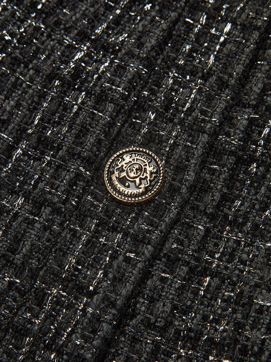 Faux Fur Collar Tweed Belted Mini Dress