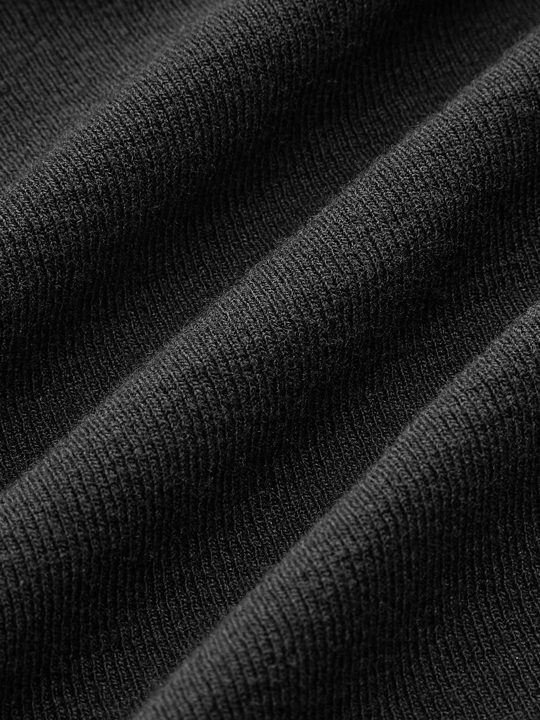 PU Leather Panel Long Sleeve Knit Dress