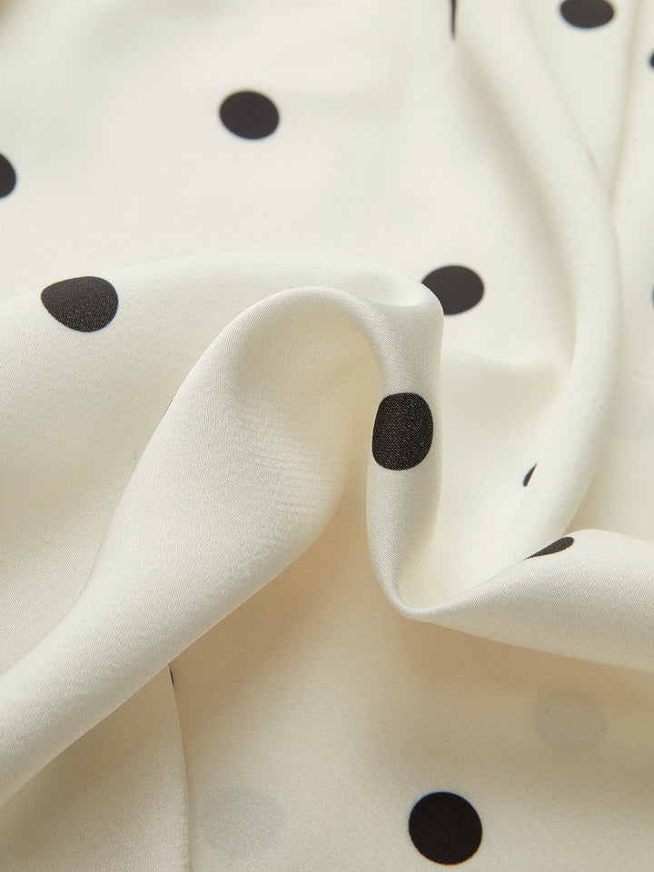 Polka Dot Belted Blazer Dress