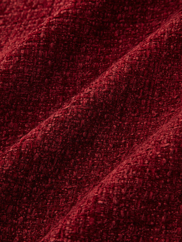 Metal Buckle Tweed Mini Dress